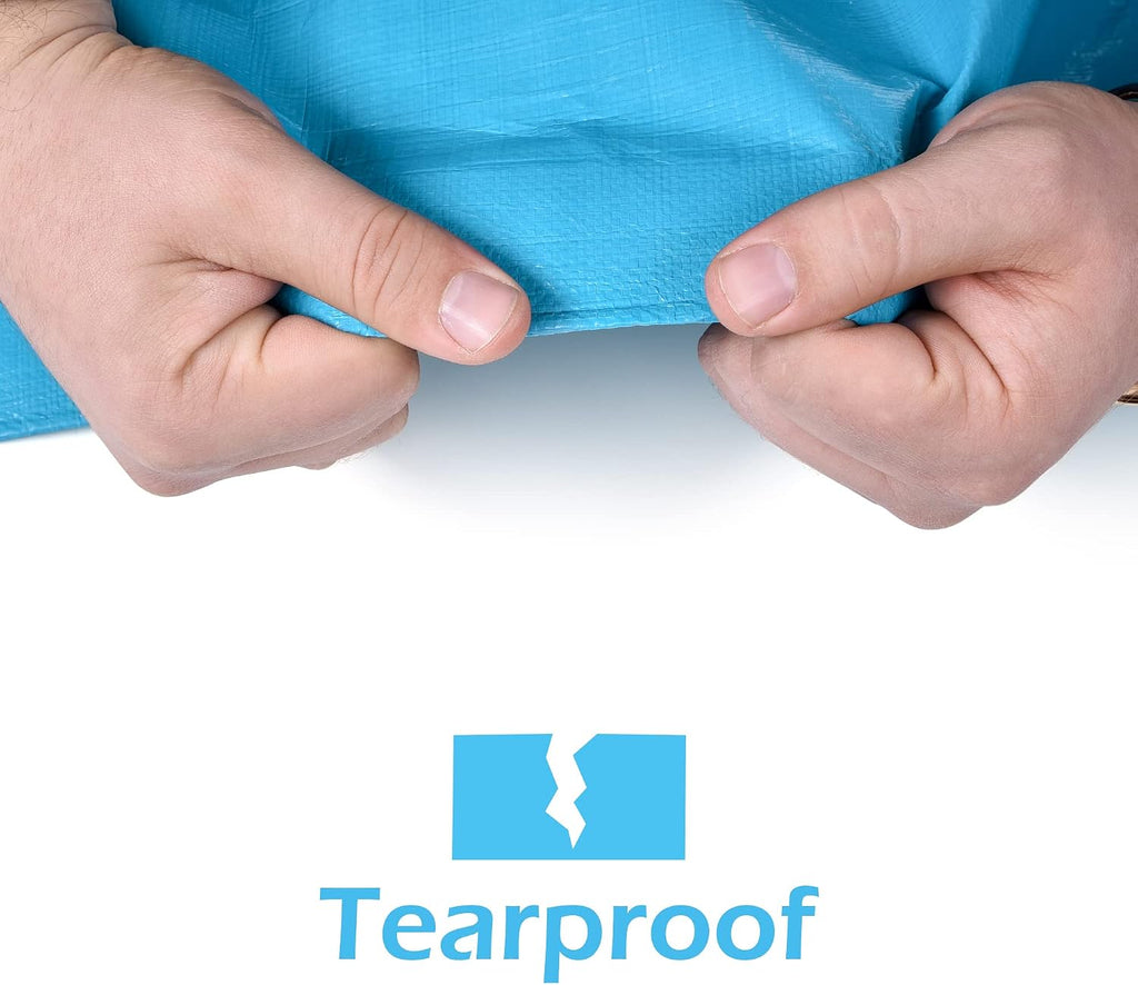 Tarps Heavy Duty Waterproof 12x16 ft, 12 mil Thick Tarp Cover with Grommets