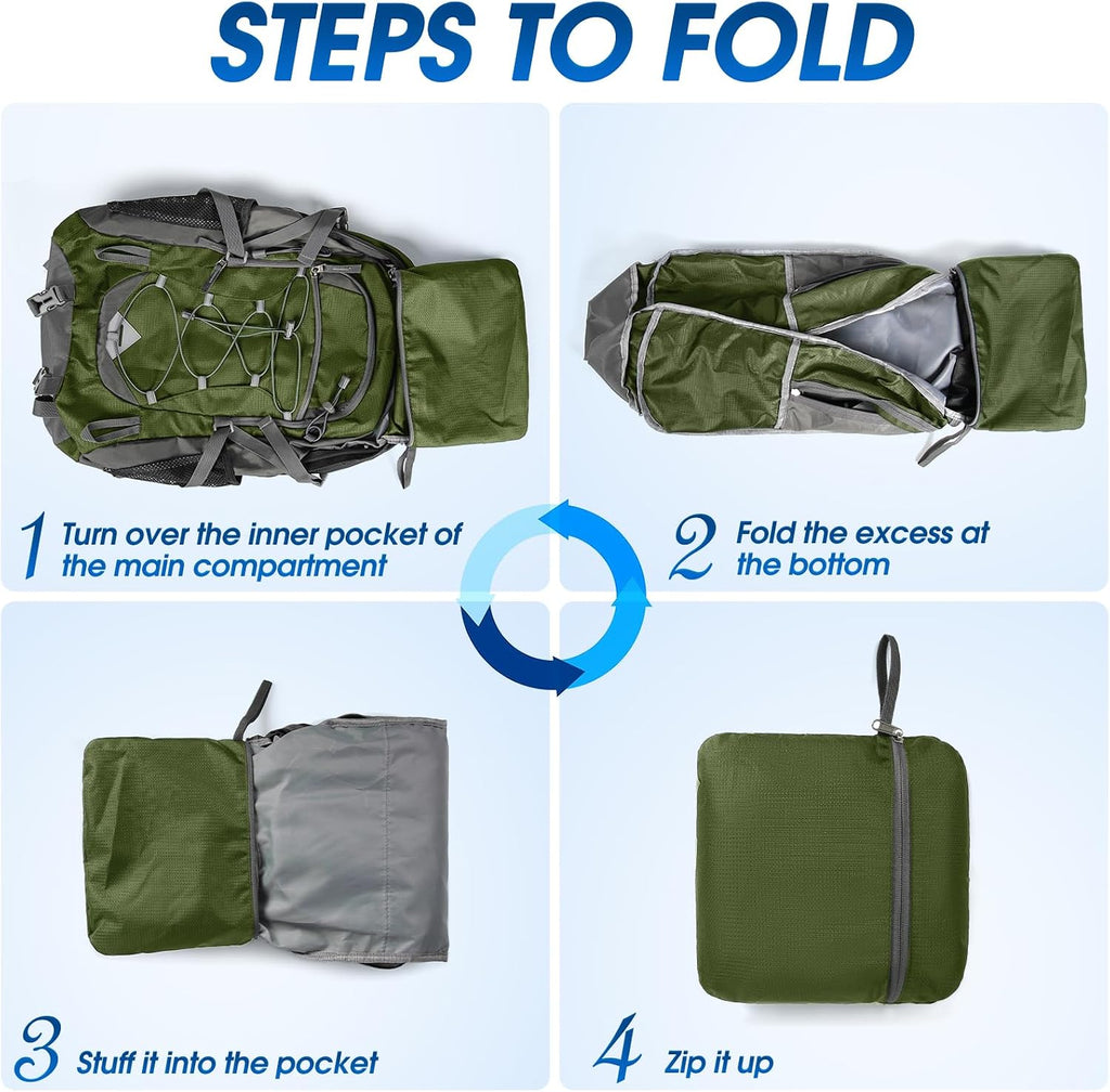 IGOLUMON Hiking Backpack 40L Packable Lightweight Camping Daypack Men Women