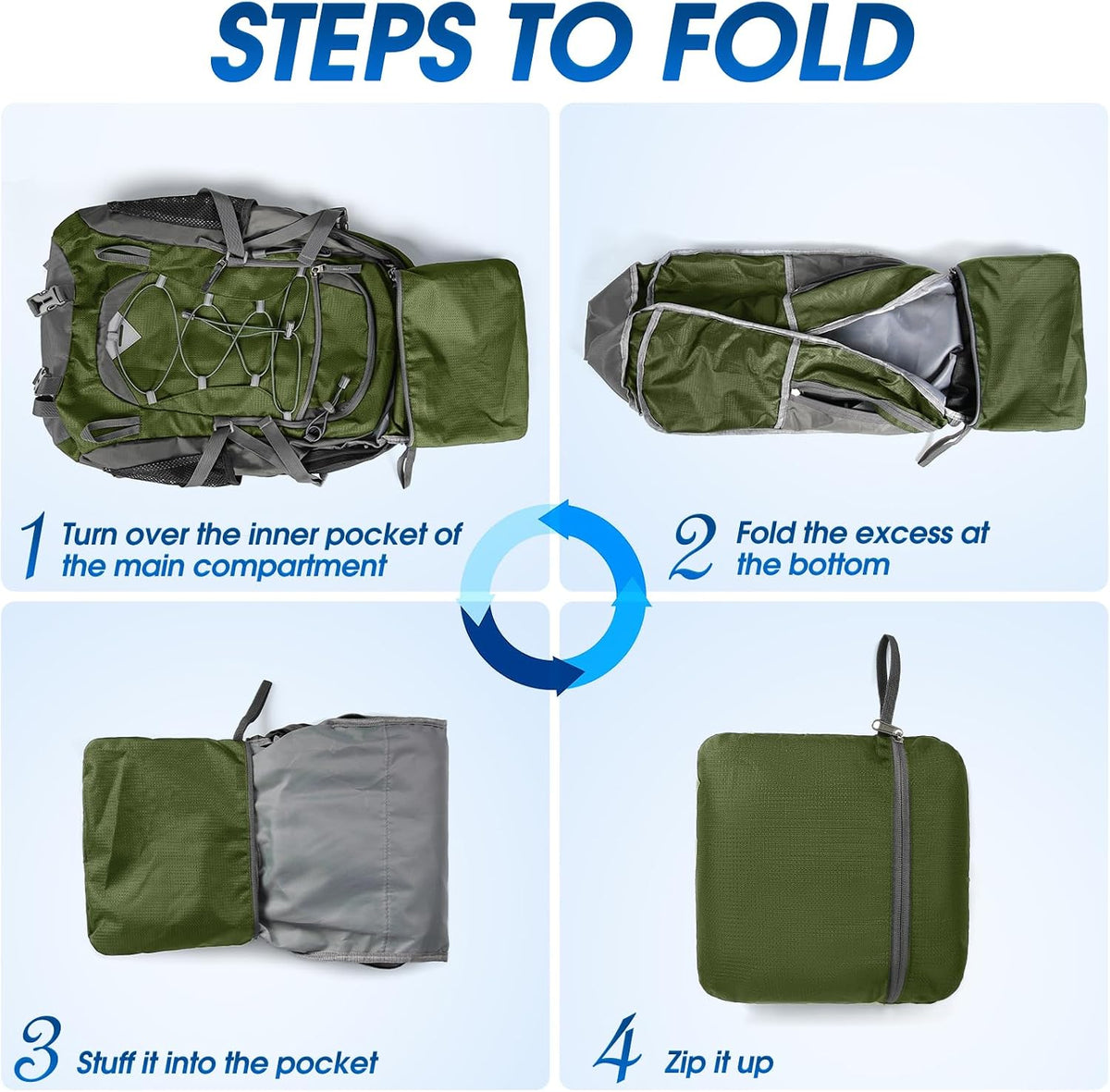 IGOLUMON Hiking Backpack 40L Packable Lightweight Camping Daypack Men Women