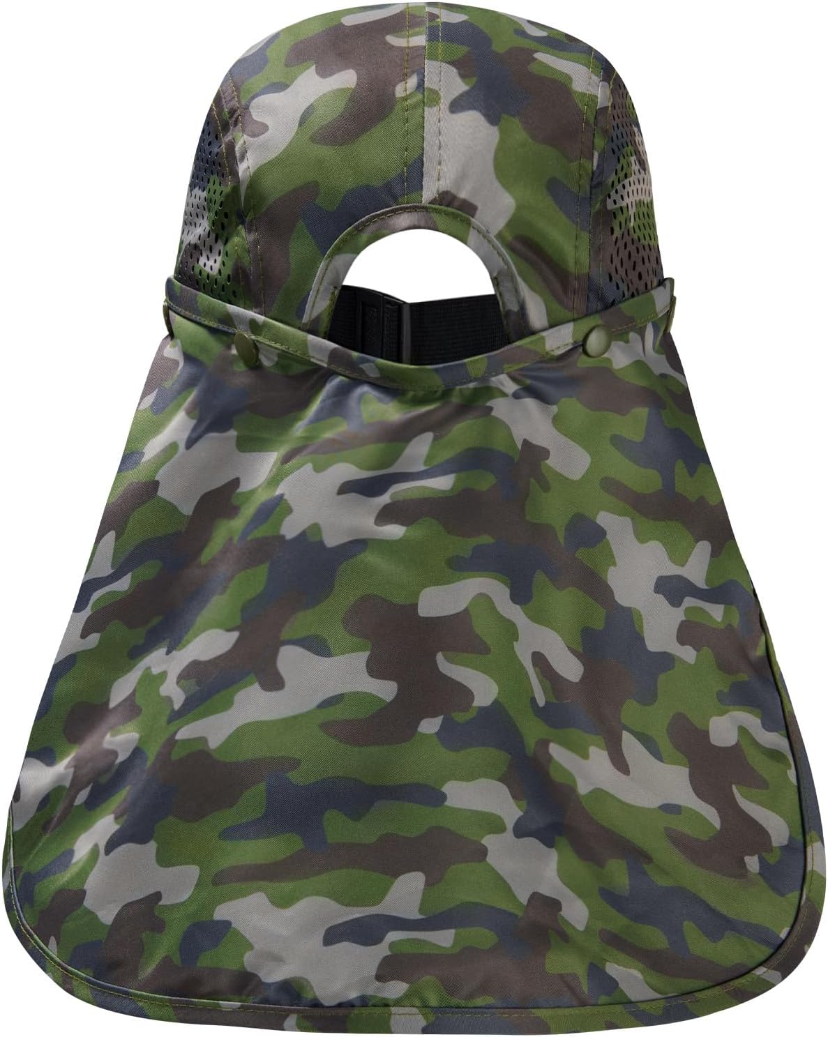 BASSDASH UPF 50+ Fishing Hat, Baseball Cap with Removable Neck Flap