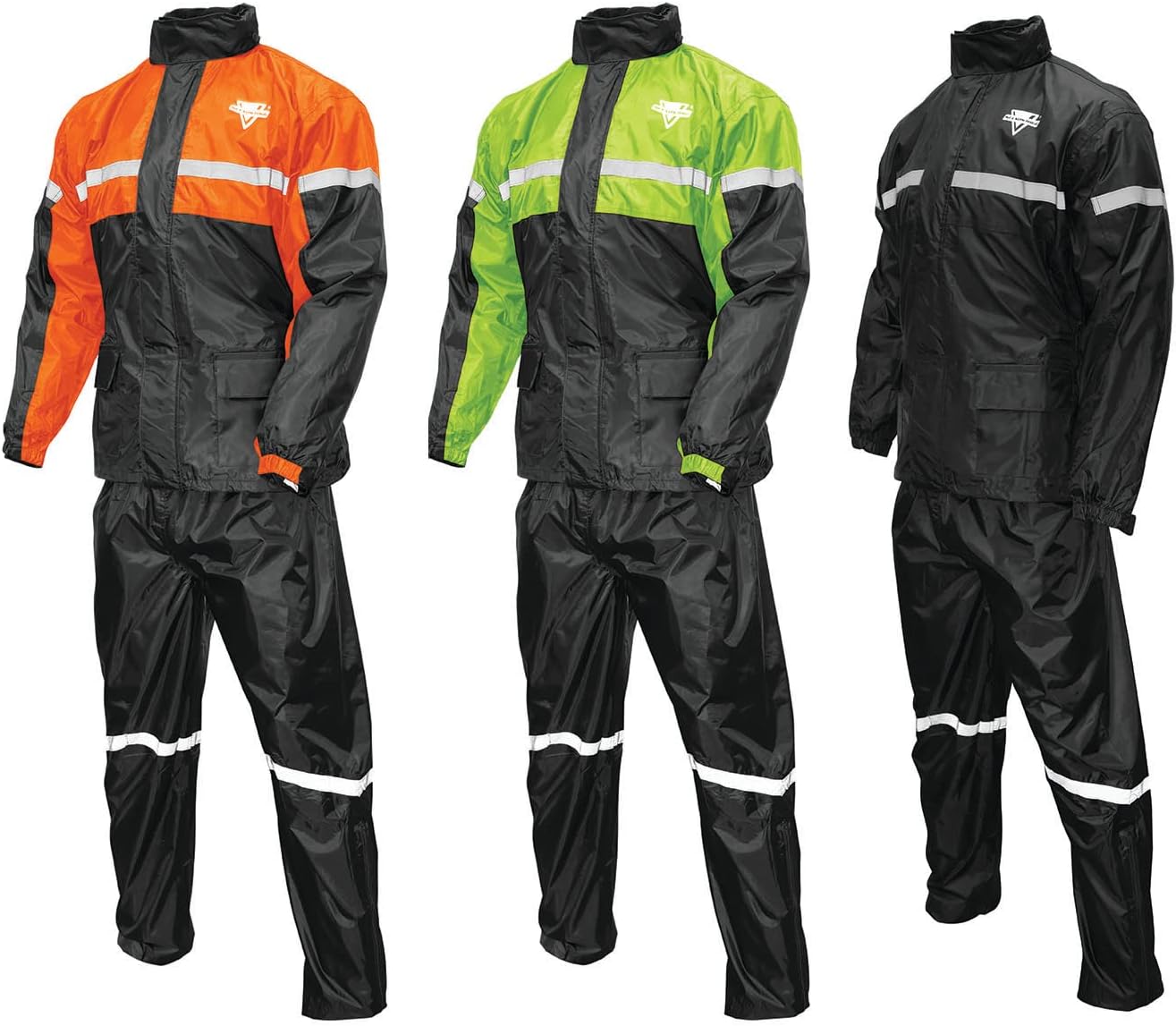 Nelson Rigg Stormrider Rain Suit; 100% Waterproof, Pants and Jacket Included with Reflective Striping