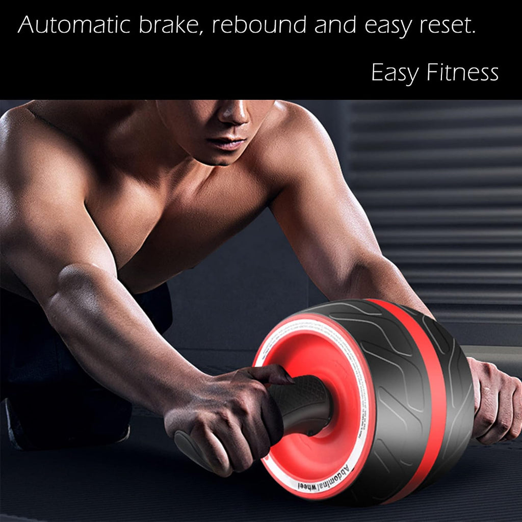 AB Wheel Roller with Resistance Spring, Automatic Rebound Core Trainer