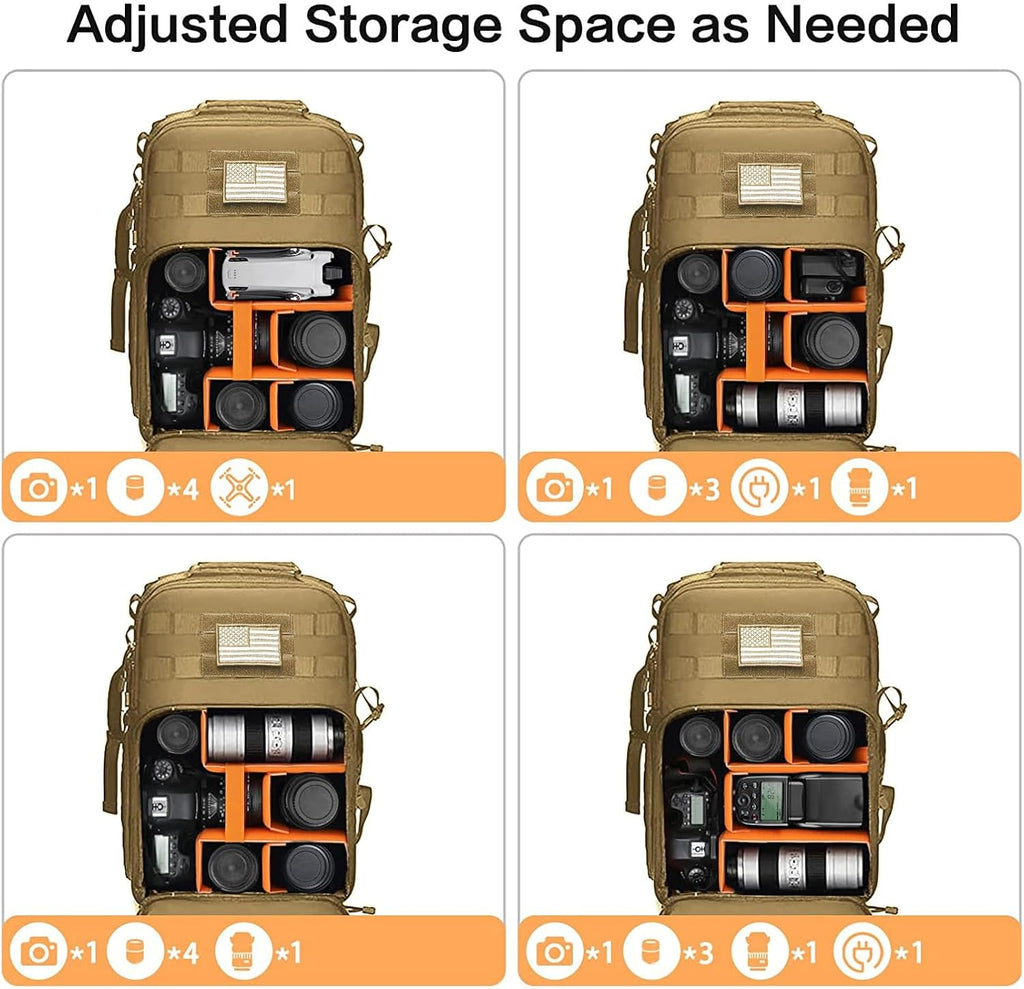 MOSISO Camera Backpack, DSLR/SLR/Mirrorless Tactical Camera Bag Case