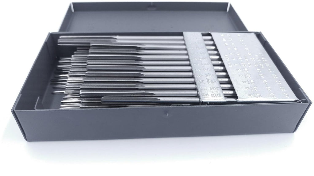 Accusize Industrial Tools 60 Pcs No.1 to No.60 Hss Ansi Chucking Reamer Set in Huot USA Index Metal Box, 5500-Sk00