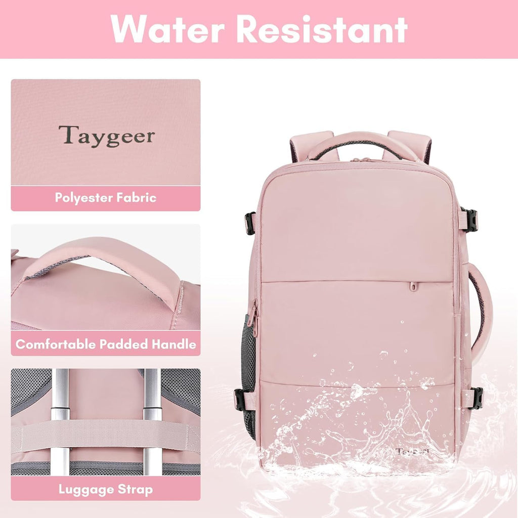 Taygeer Laptop Backpack for Women, TSA Friendly 40l Carry On Mochila