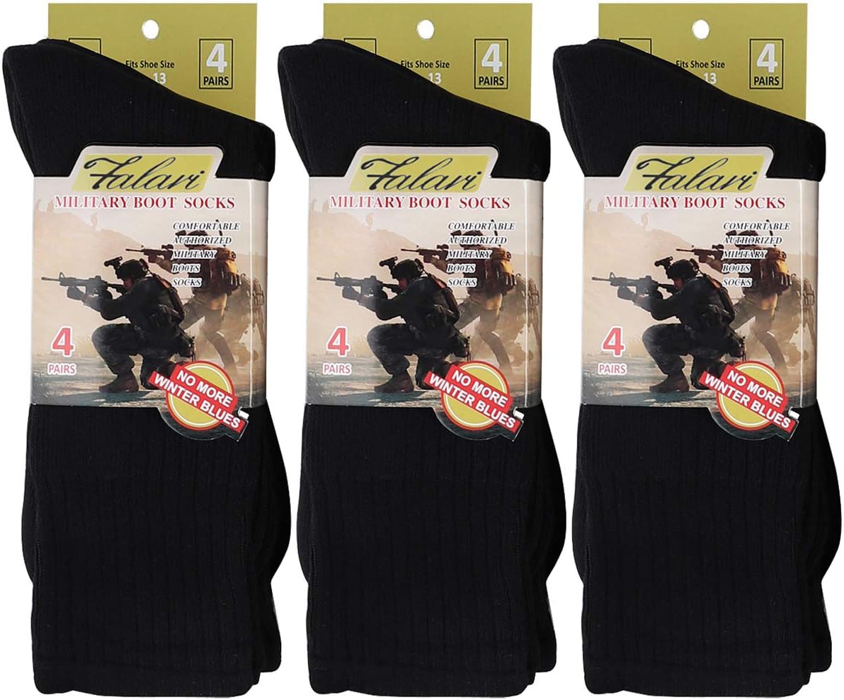 Falari US Army Military Boot Socks Combat Trekking Hiking Policemen Firefighter Security Guard Out Door Activities Socks