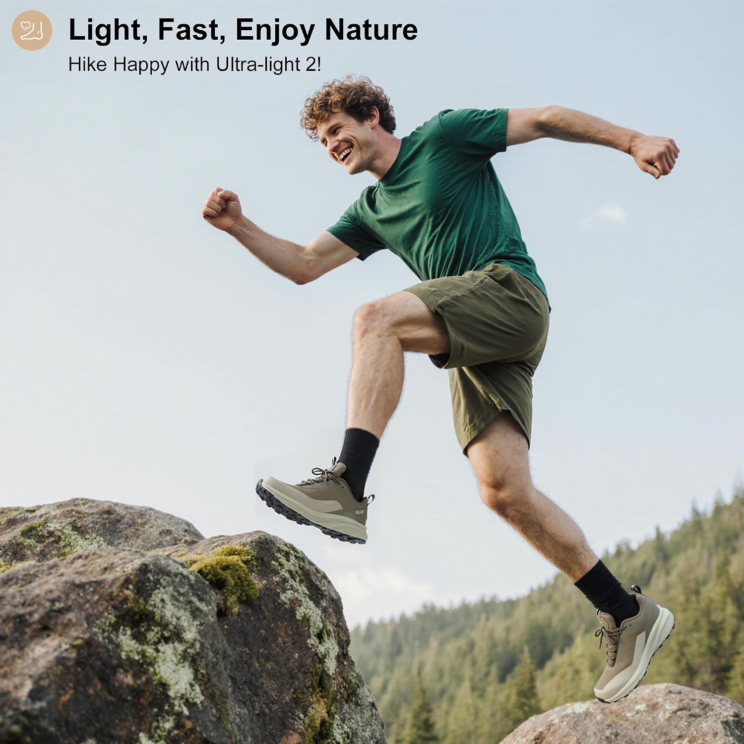 Men's Waterproof Hiking Shoes Lightweight Breathable Anti Slip Outdoor Shoes
