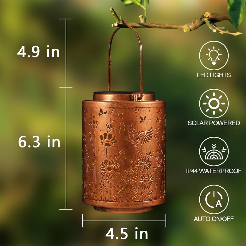Solar Lanterns Hanging Waterproof Birds Garden Decor Solar Lights