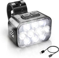 BUCKLOS Bike Lights Front and Back for Night Riding, 10 LED Ultra Bright 8+9 Modes USB Rechargeable Bicycle Headlight and Tail, IPX6 Waterproof 1100mAh Bikes Light Set, 35 Hrs Long Battery Powered