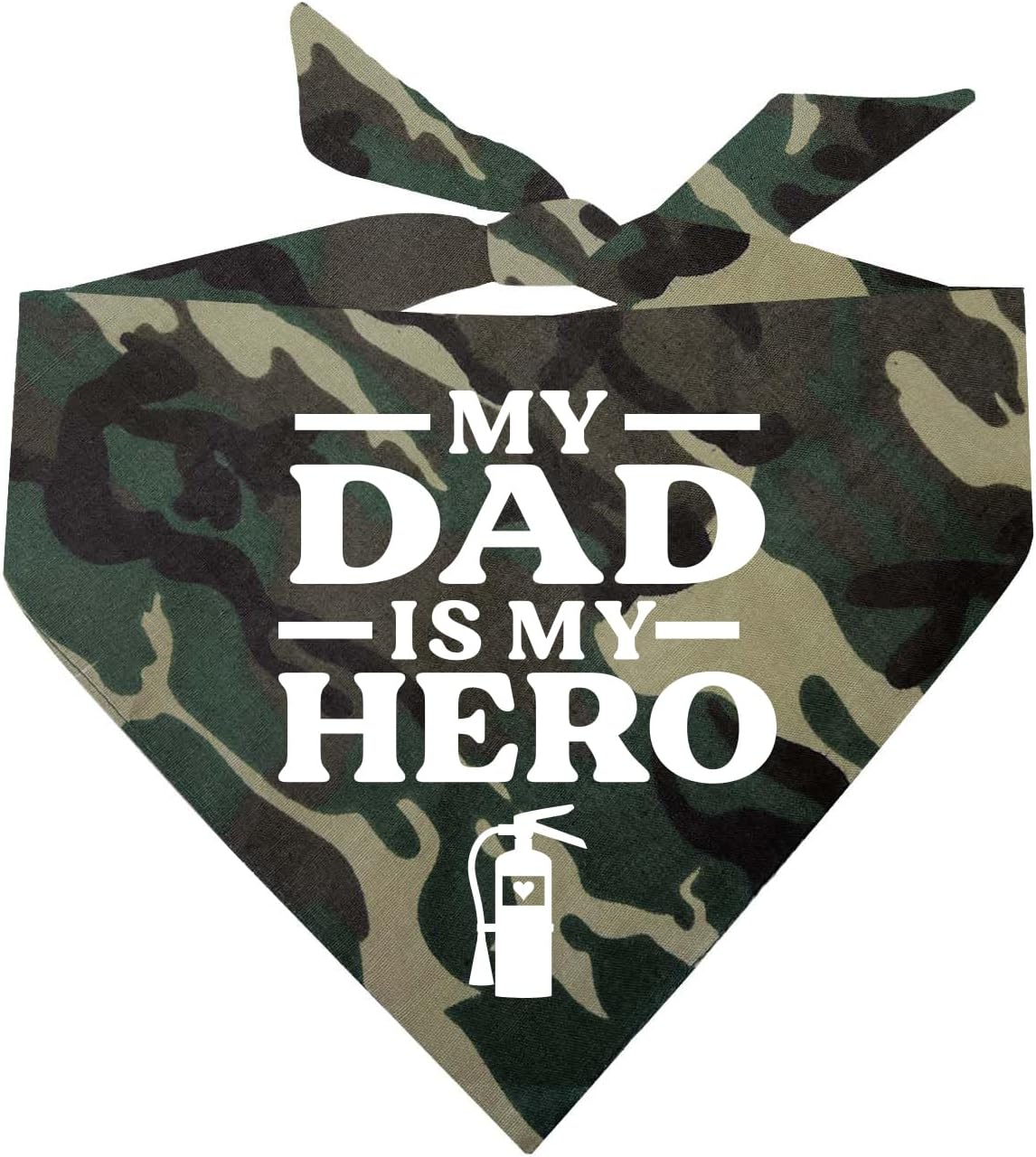 My Dad is My Here Firefighter Dog Bandana (Camo, OS 338)