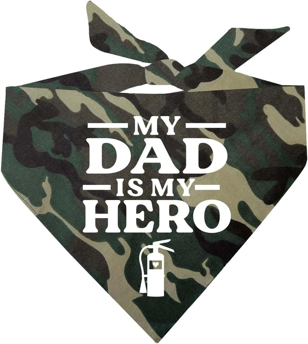 My Dad is My Here Firefighter Dog Bandana (Lime, OS 338)