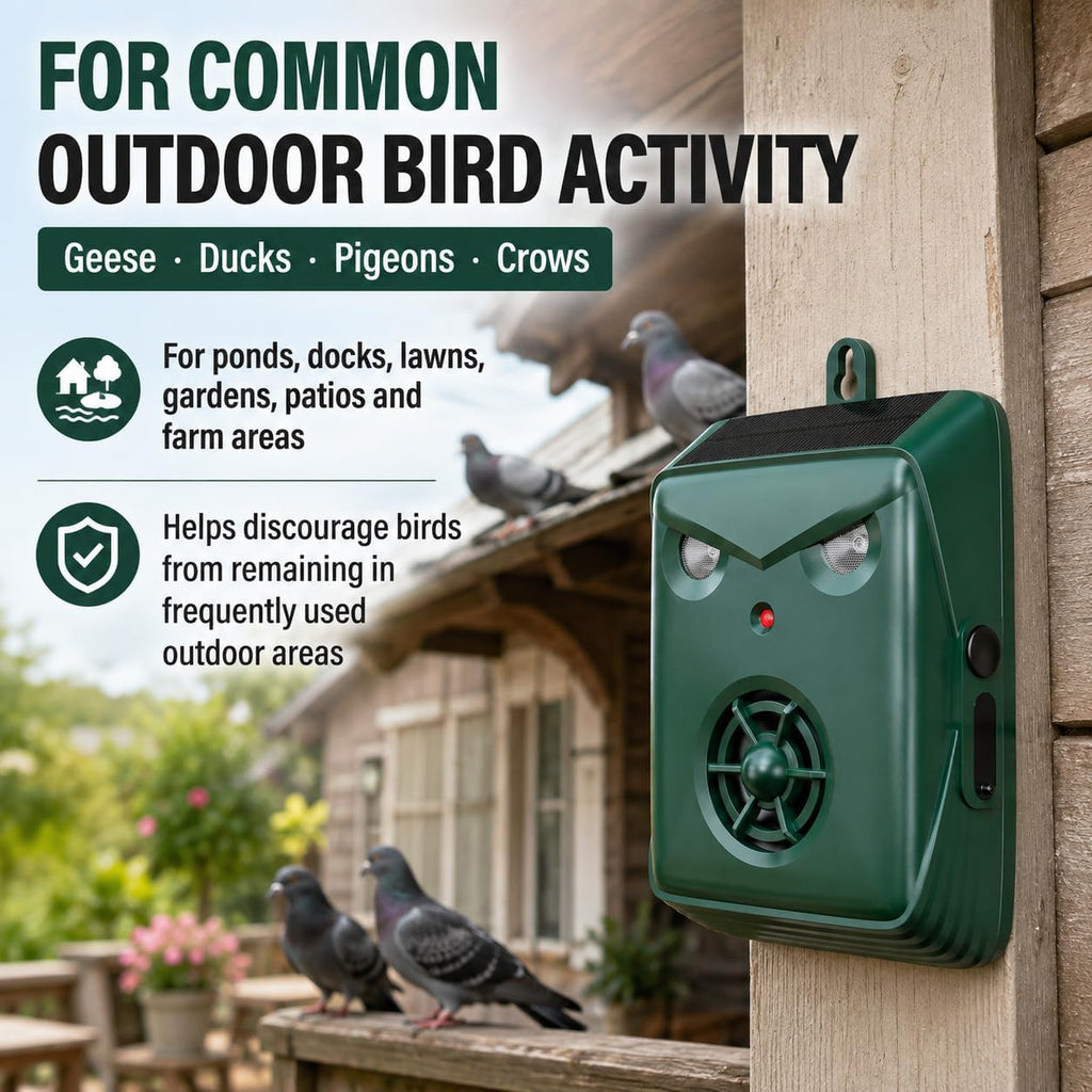Solar Ultrasonic Bird Repellent Devices Outdoor Geese&Duck Deterrent