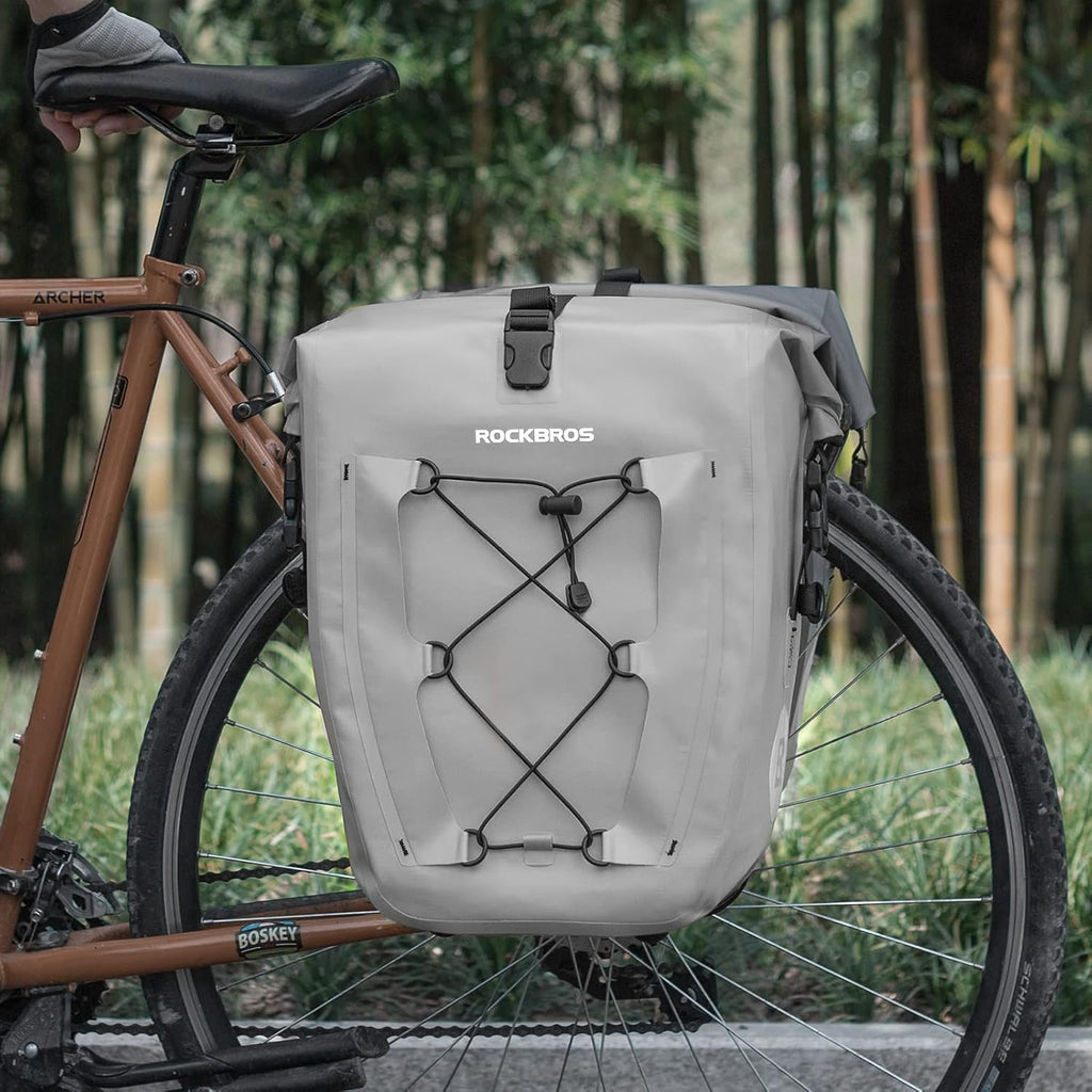 ROCKBROS Bike Panniers Waterproof Max 30L Capacity Cycling Traveling 2 Pack