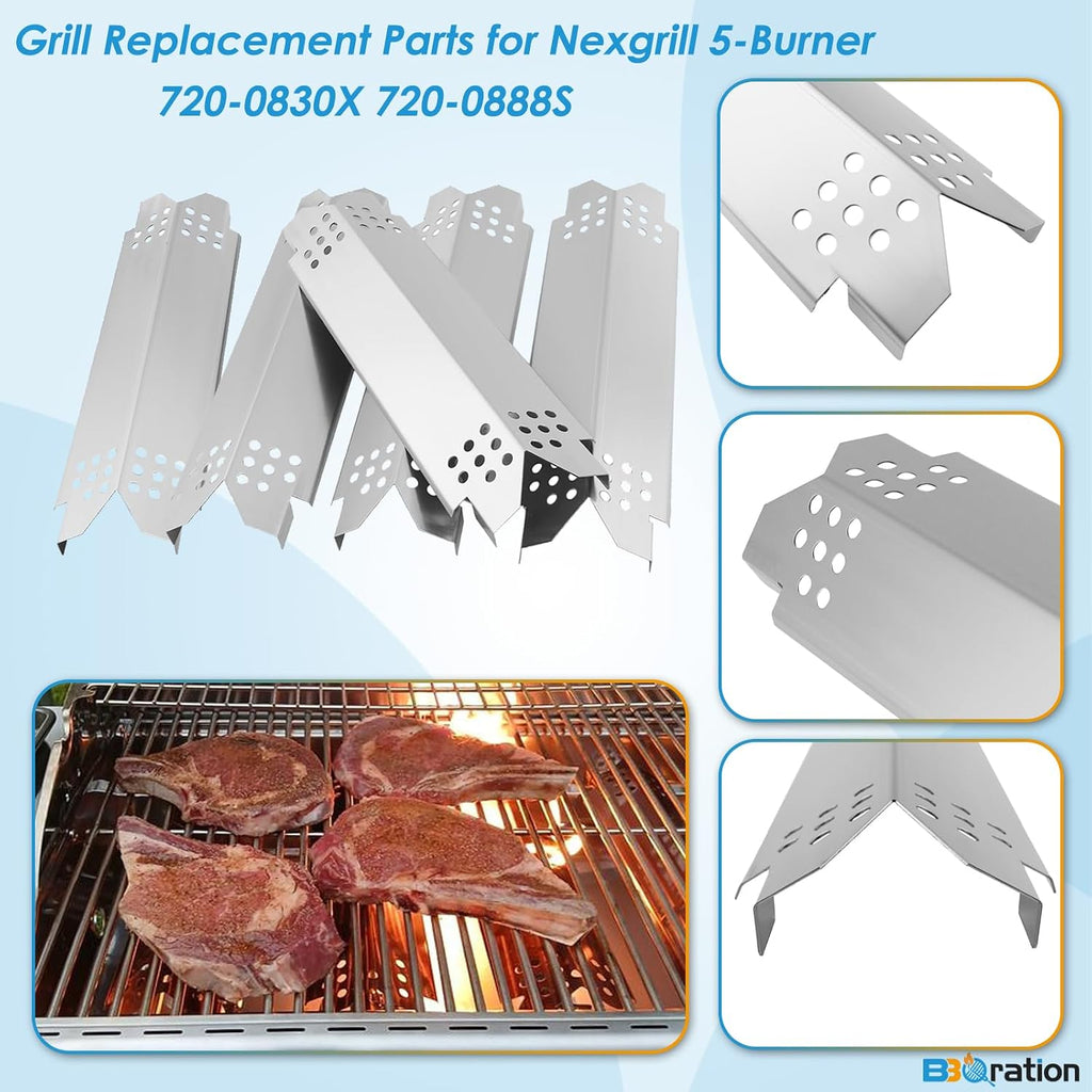 Replacement Parts for Nexgrill 5 Burner 720-0888S, Grill Parts Kit for Nexgrill 720-0830X Replacement Parts, Grill Grate Kit for Nexgrill Replacement Parts 5 Burner 720-0888S