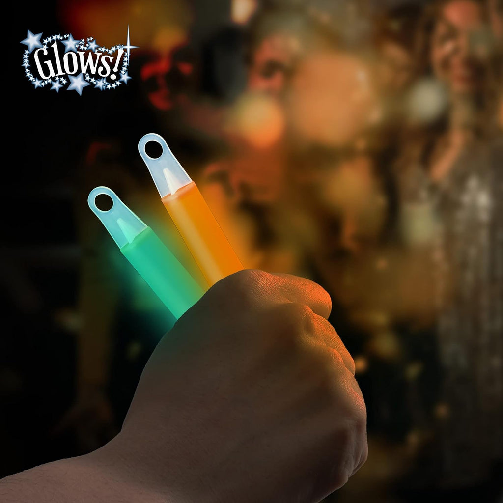 Glow Fever Glow Sticks 100pk Premium Glow In The Dark Light Up with Lanyards, For Party Supplies, Party Favors, Birthday, Halloween, Super Bright, Lasts Up to 12 hrs