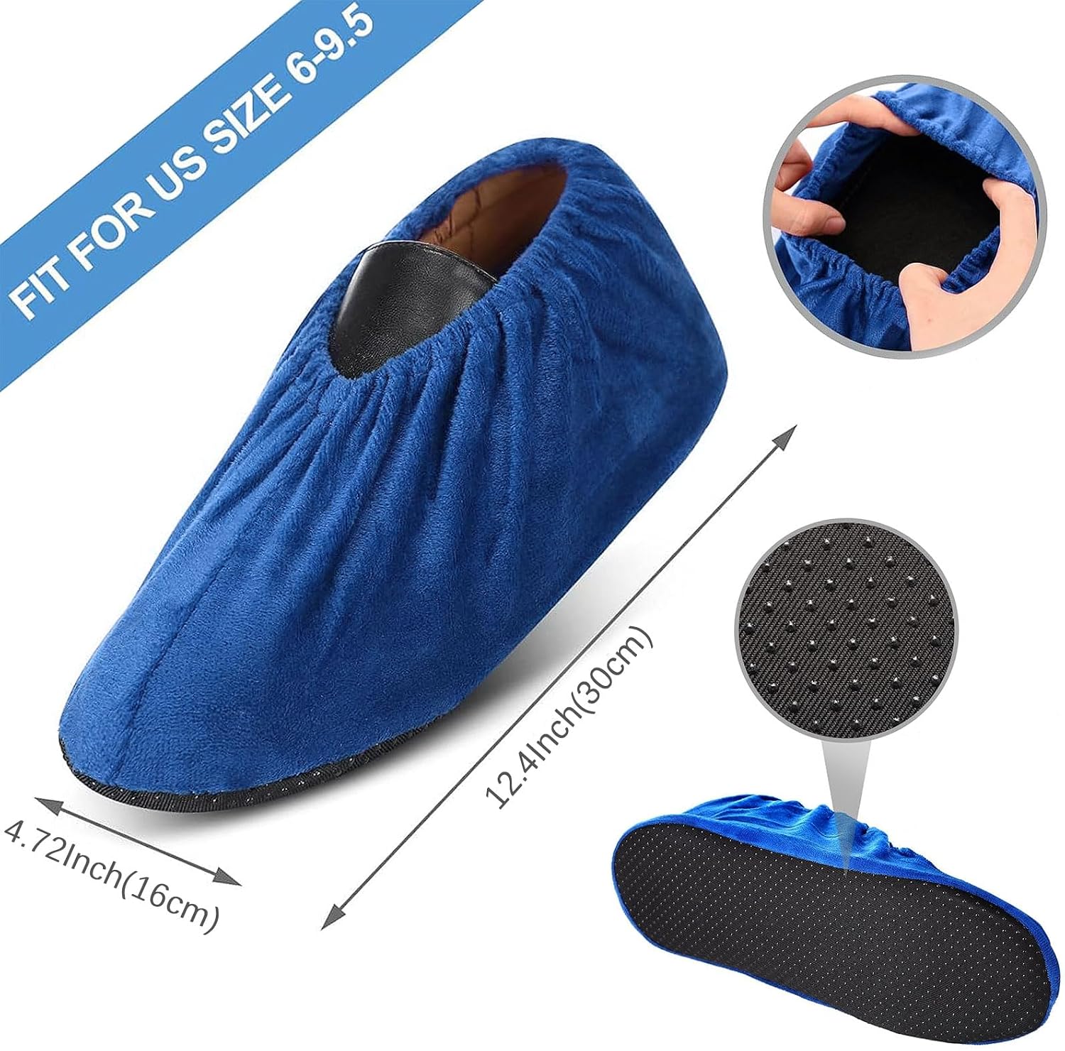 6 Pairs Non Slip Reusable Shoe Covers