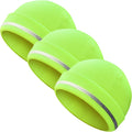 Reflective Knit Hat Safety Beanies Adult High Visibility Beanie Neon Winter Knit Caps with Reflective Stripe