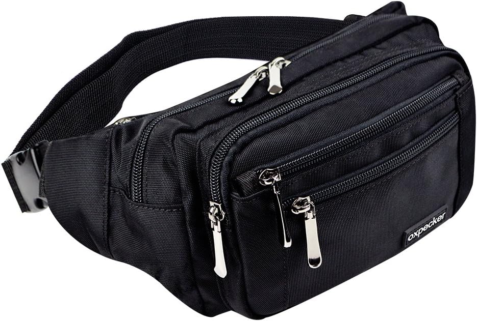 Oxpecker Waist Pack Bag, Black, with Extended Band