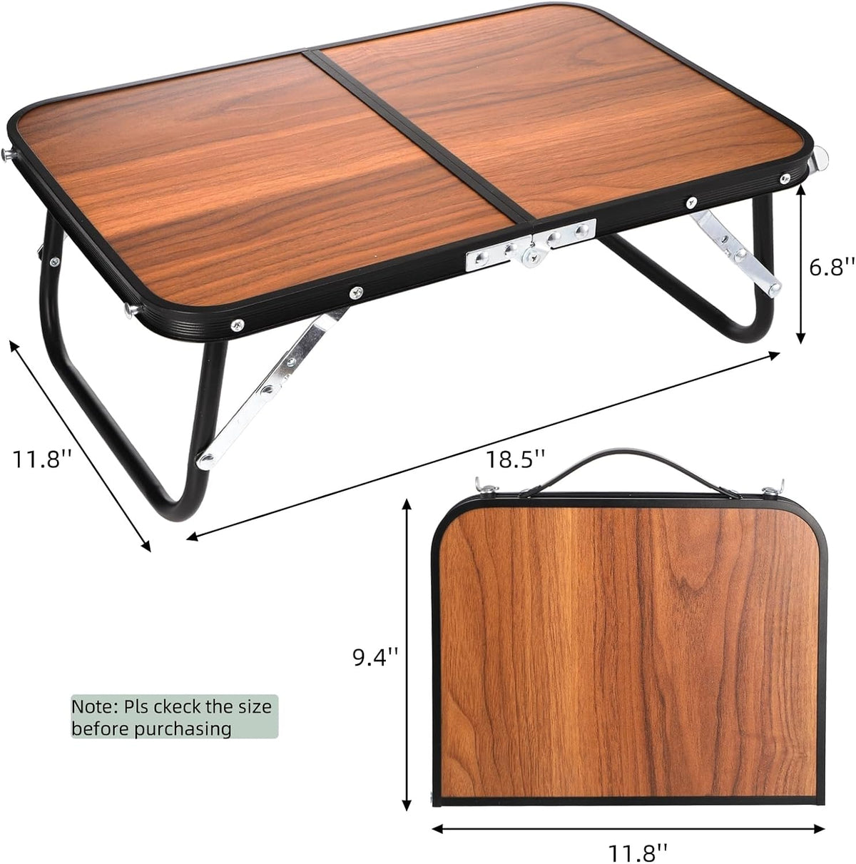 Folding Camping Table, Mini Portable Beach Table with Carry Handle