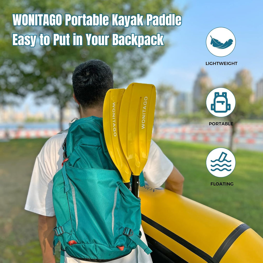 Kayak Paddle, Adjustable and Portable Kayaking Oar, 5-Piece