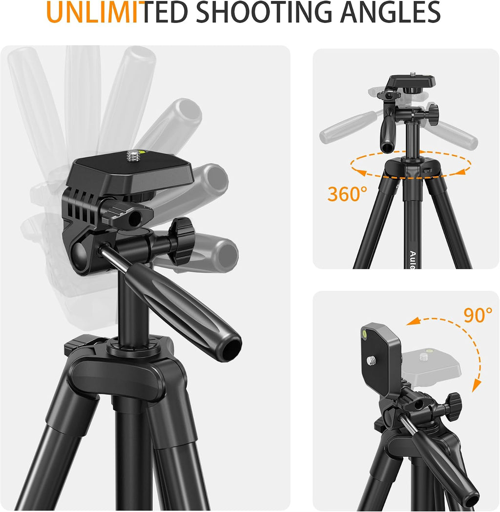 60″ Camera Tripod Lightweight Travel Stand for Canon Nikon Phone