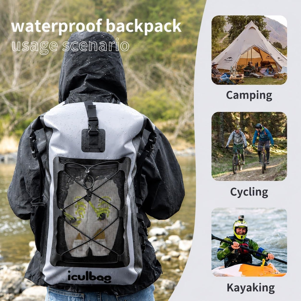 Dry Bags Waterproof Backpack for Women Men Travel Dry Bag Backpack Warterproof Bag for Kayaking Beach Boating 30L/40L
