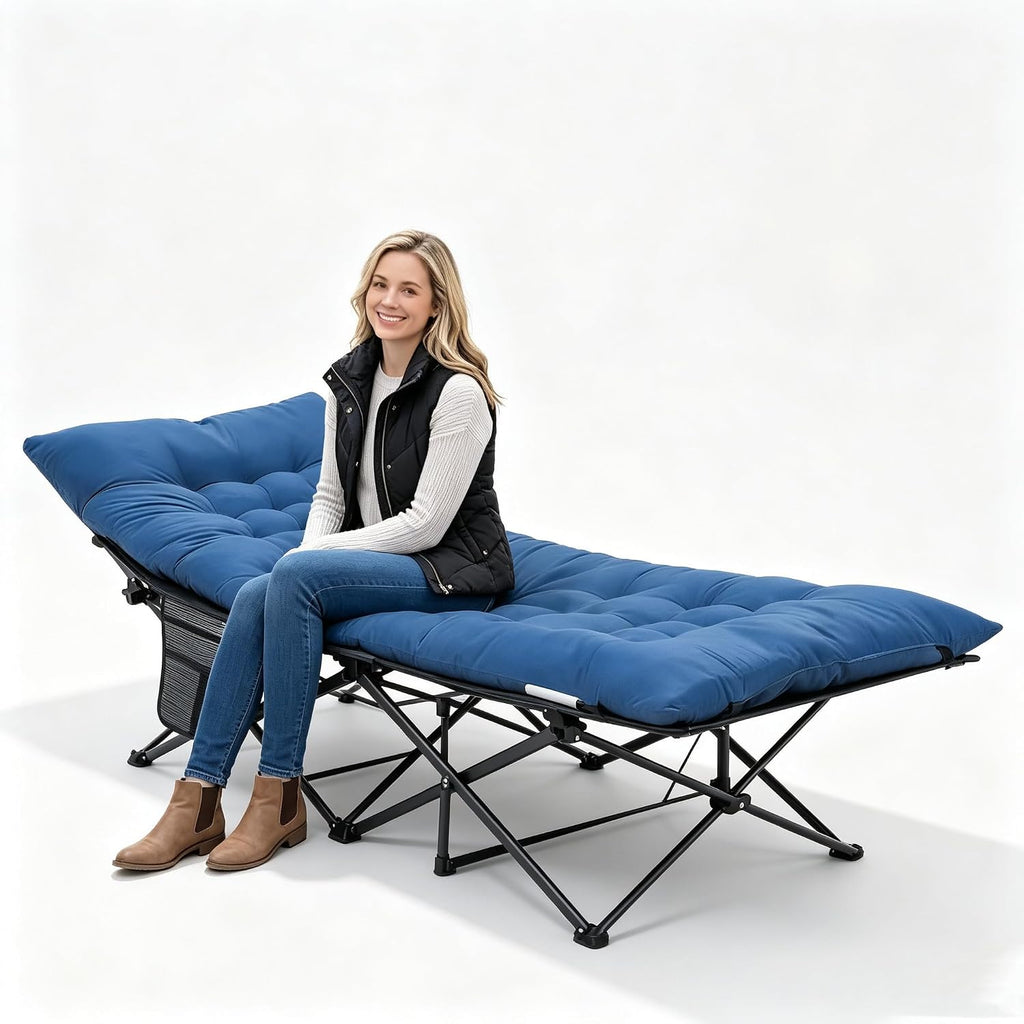 OLIXIS Camping Cot, Camping Bed, Sleeping Cot, Rollaway Bed