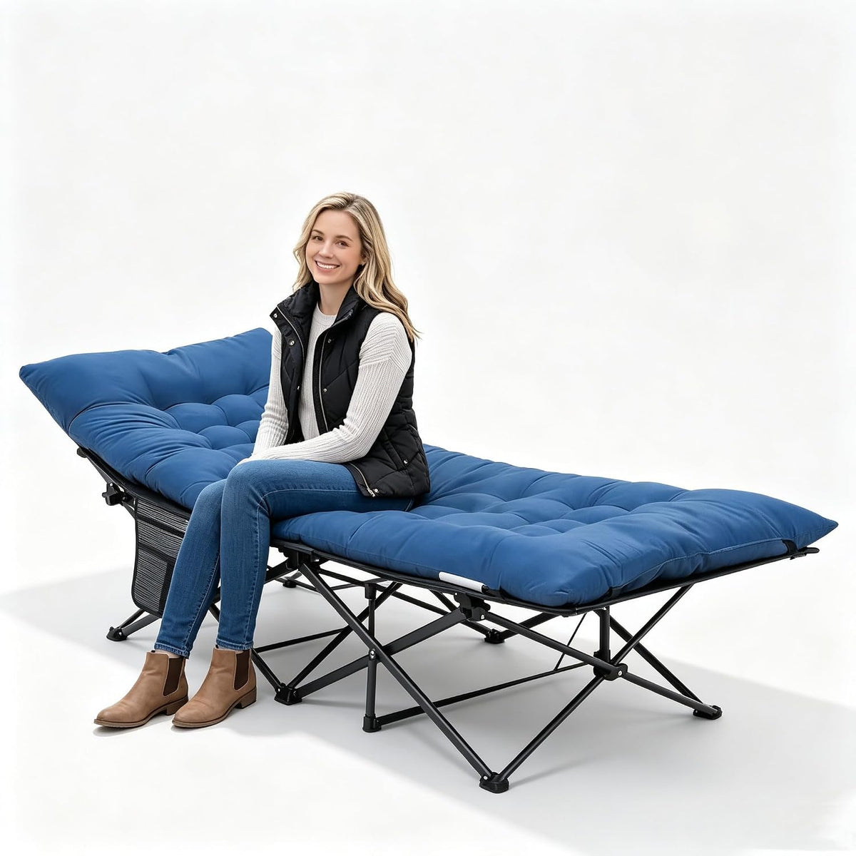 OLIXIS Camping Cot, Camping Bed, Sleeping Cot, Rollaway Bed