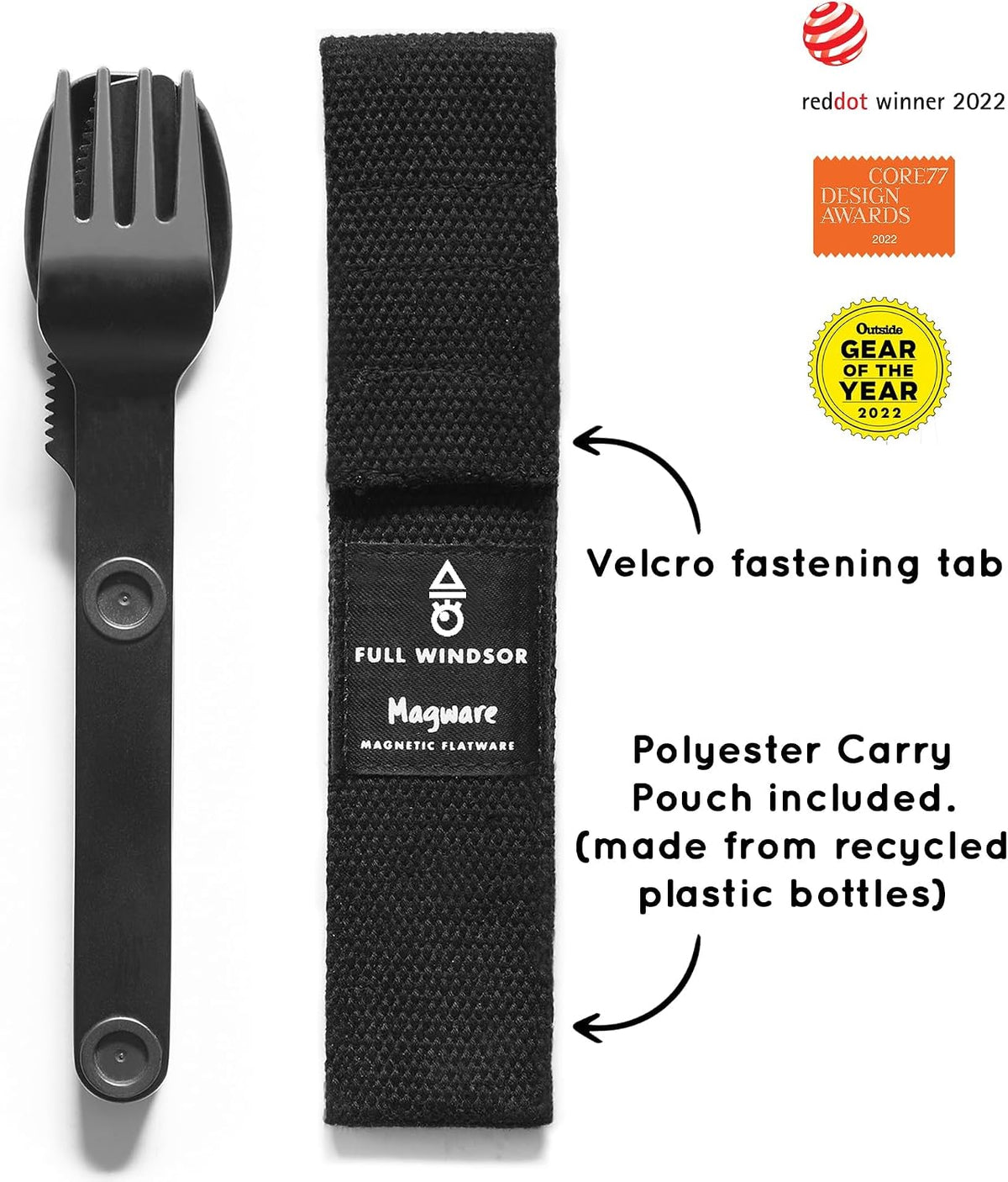 FULL WiNDSOR - MAGWARE Magnetic Travel Camping Cutlery Utensils Set