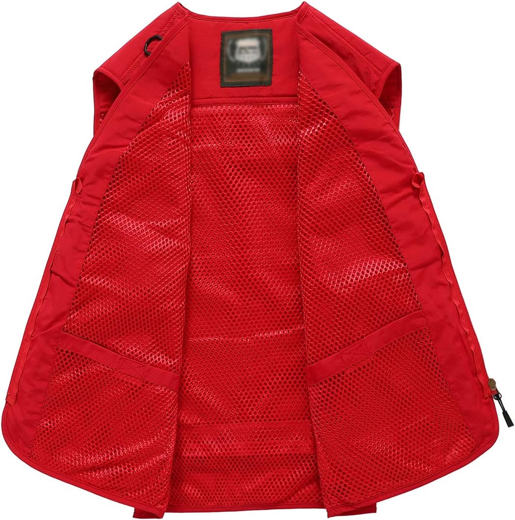 Hbufnha Outdoor Fishing Hunting Vest Multi Pockets Work Cargo Jacket