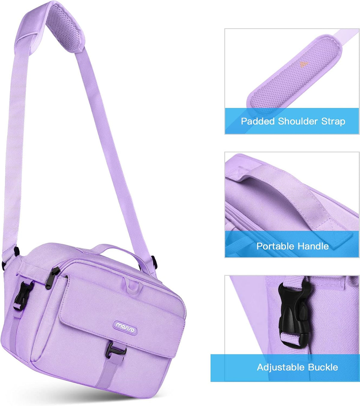 MOSISO Camera Shoulder Bag Camera Case Crossbody Sling Purse, Purple