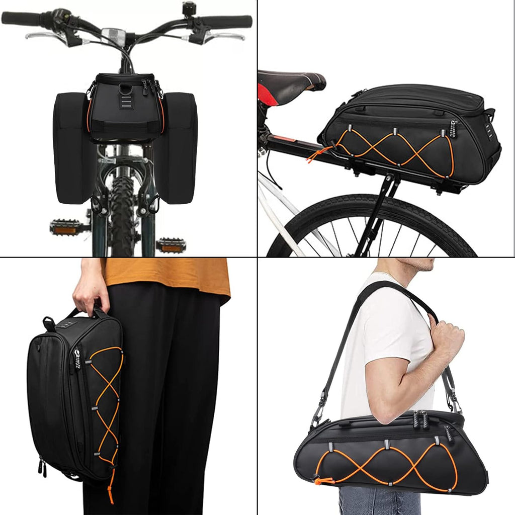 MOSISO Bike Rack Bag Bicycle Bike Trunk Cooler Storage Handbag, Black