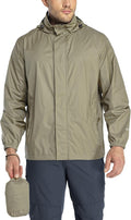 33,000ft Men's Packable Rain Jacket Lightweight Waterproof Golf Raincoat
