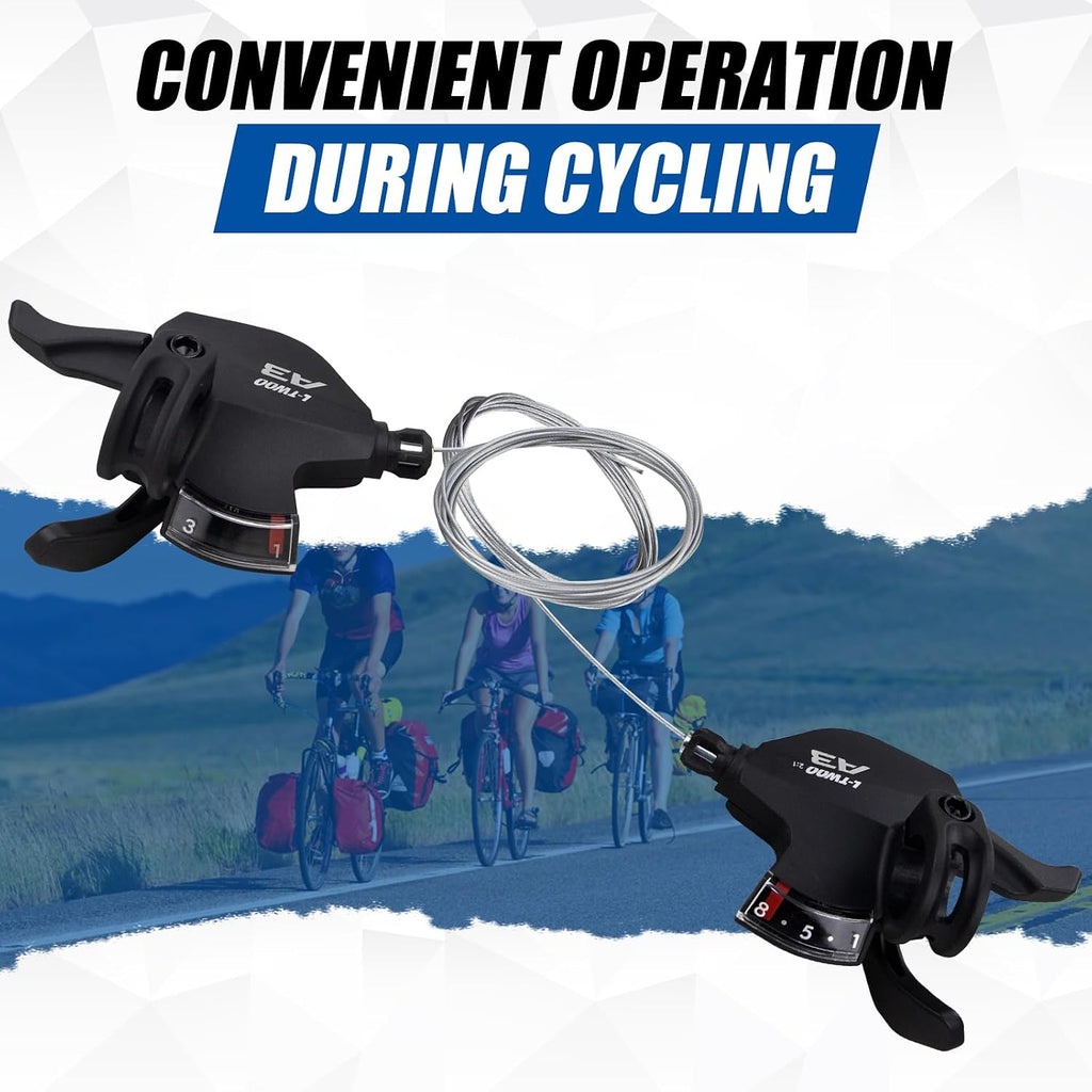 WEEROCK Bike Shifter Lever 24 Speeds 3x8 Thumb Gear Shift Lever for Mountain Bicycle