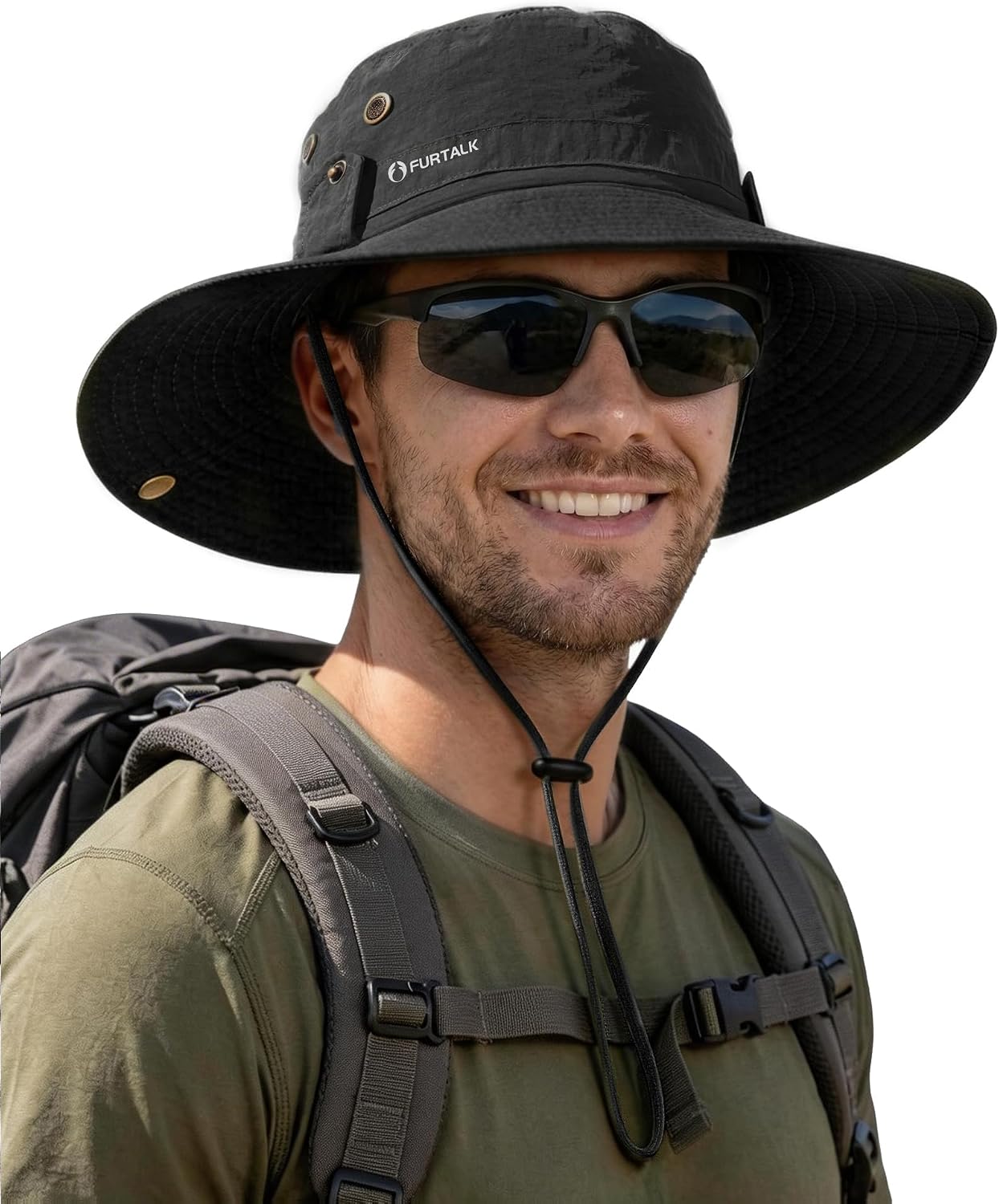 FURTALK Sun Hats for Men Fishing Hat UPF Protection Wide Brim Bucket Hat