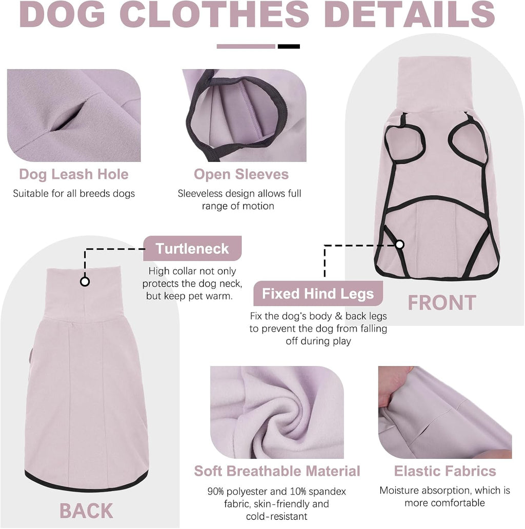 ROZKITCH Dog Sweater S, Warm Turtleneck Shirt for Medium Dogs