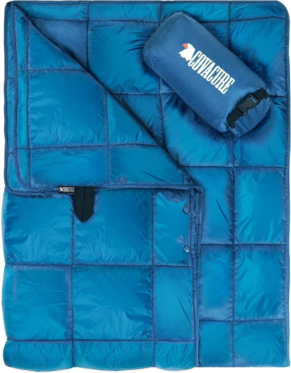 COVACURE Camping Blanket, Packable Down Alternative Outdoor Blanket 57X78''