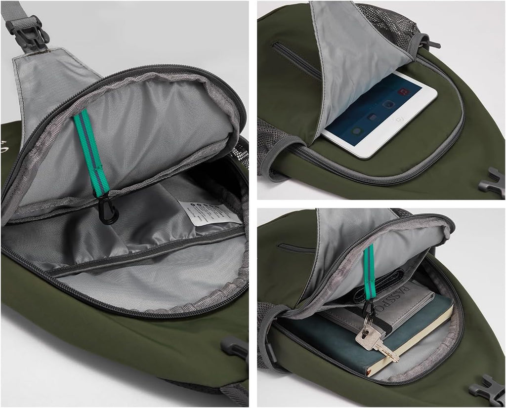 WATERFLY Crossbody Sling Backpack Sling Bag Travel Hiking Daypack