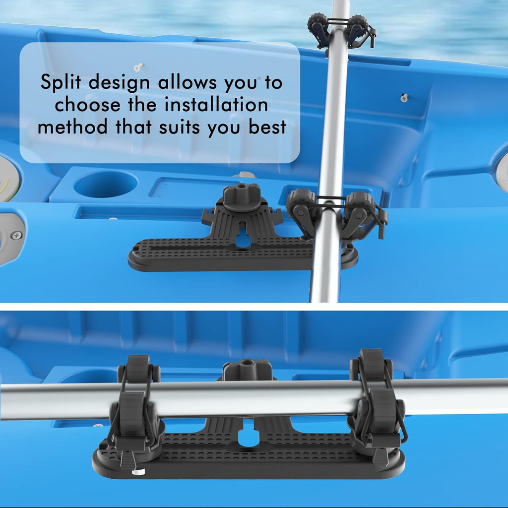 Multifunctional Kayak Paddle Holder, Space-Saving Kayak Paddle Holder, Offset Paddle Holder Kayak Track Mount, Kayak Rail Accessories for Fishing