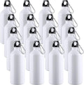 CHENGU 16 Pack Aluminum Water Bottles, 20 oz, Sports Water Bottles, White