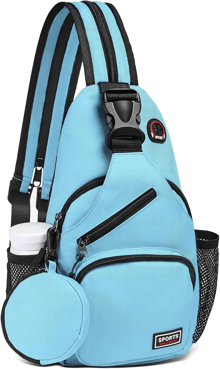 Small Sling Bag with Coin Pocket Fits for 7.9" Tablet, Blue