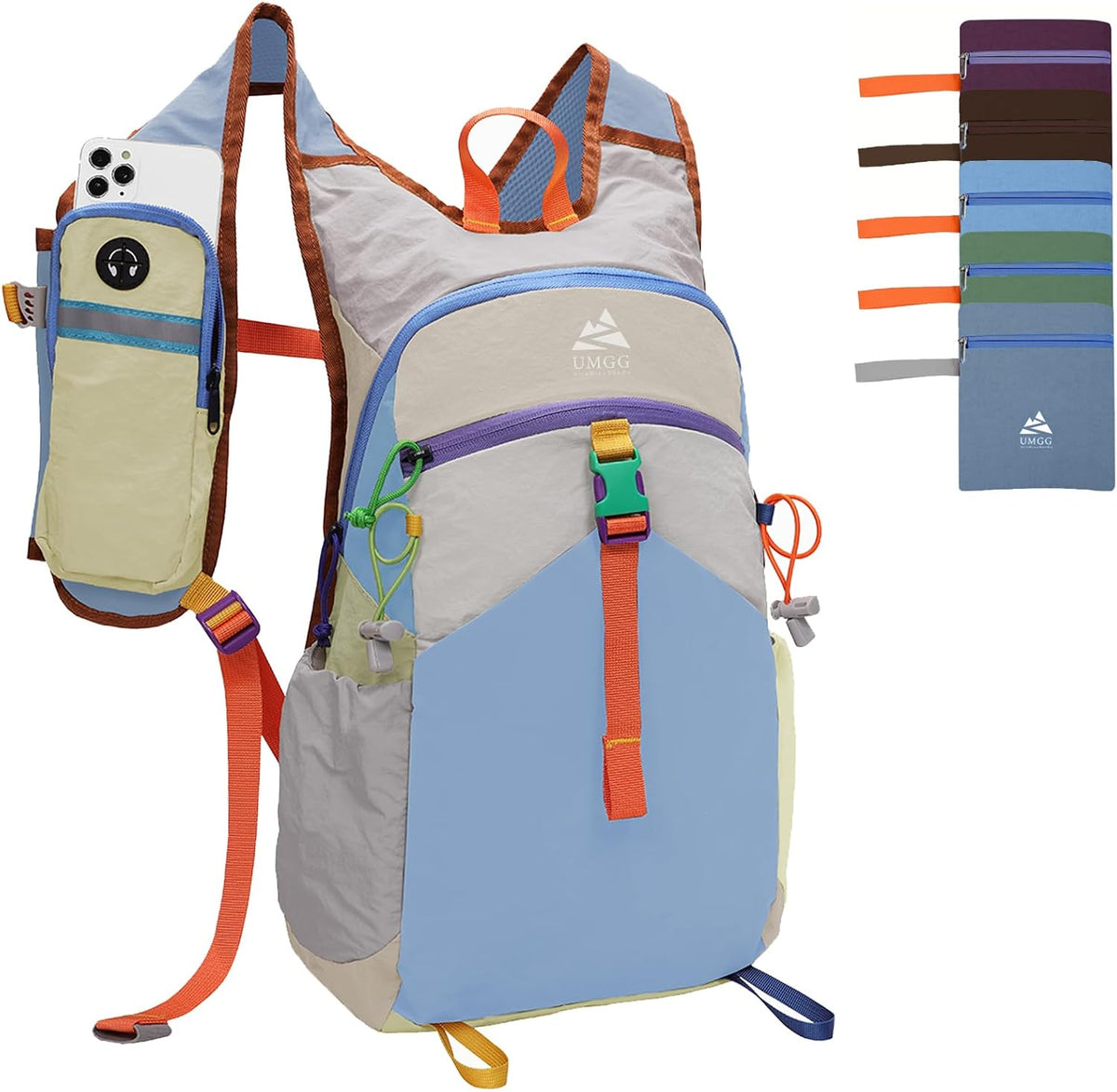 15L Small Hiking Backpack Travel Daypack Colorful Lightweight Packable Foldable Casual Backpack for Women Men