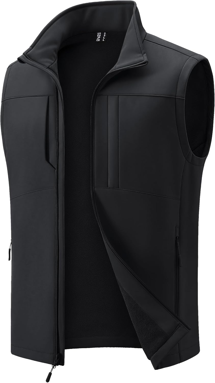 MAGCOMSEN Men's Lightweight Softshell Vest Outerwear Fleece Golf Running