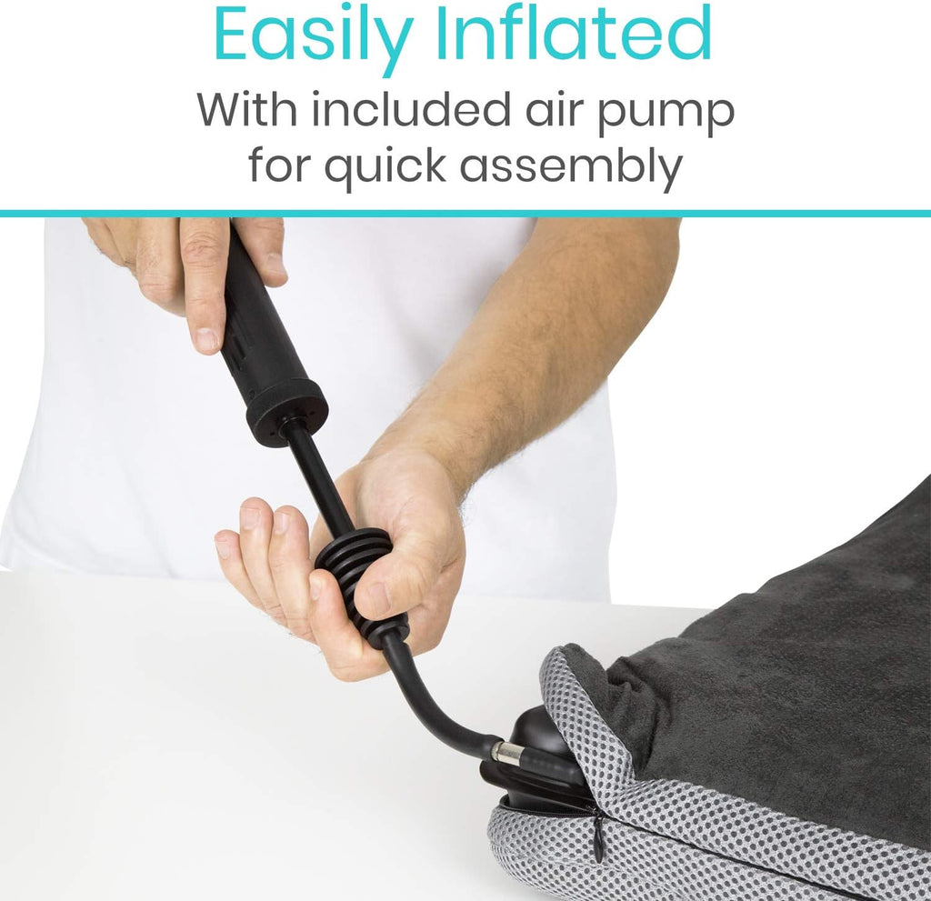 Vive Inflatable Wheelchair Air Seat Cushion - Adjustable Air Pressure