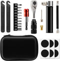Bike Repair Tool Kit with Mini Pump in Portable Multifunction Tool Set