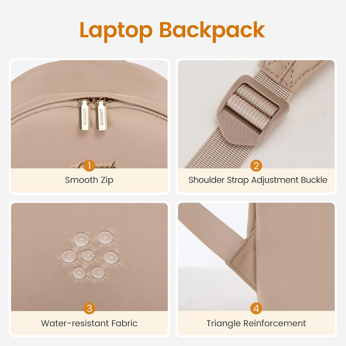 LOVEVOOK Mini Backpack Purse for Women, Small Puffer Lightweight Backpack, Casual Daily Daypack Purse for Women, back pack with Anti-theft Pocket for Travel-Khaki