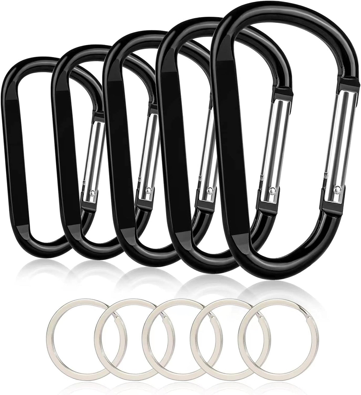 Carabiner Caribeaner Clip,Extra Large 4" Aluminum Carabeaner Keychain Hook,Spring Snap Key Chain Clip