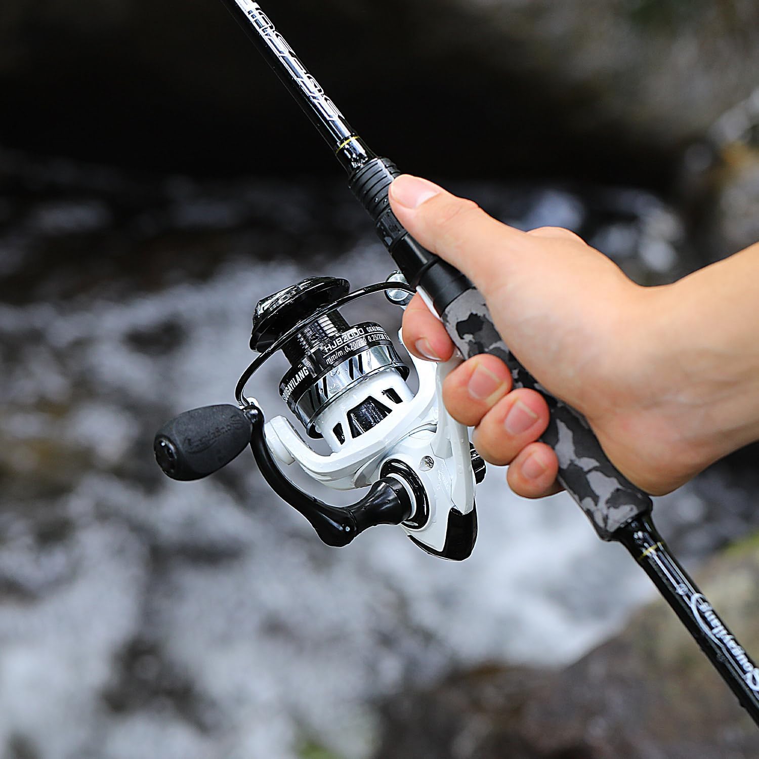 Sougayilang Fishing Rod and Reel Combo, Stainless Steel Guides Fishing Pole with Spinning Reel Combo for Bass Fishing