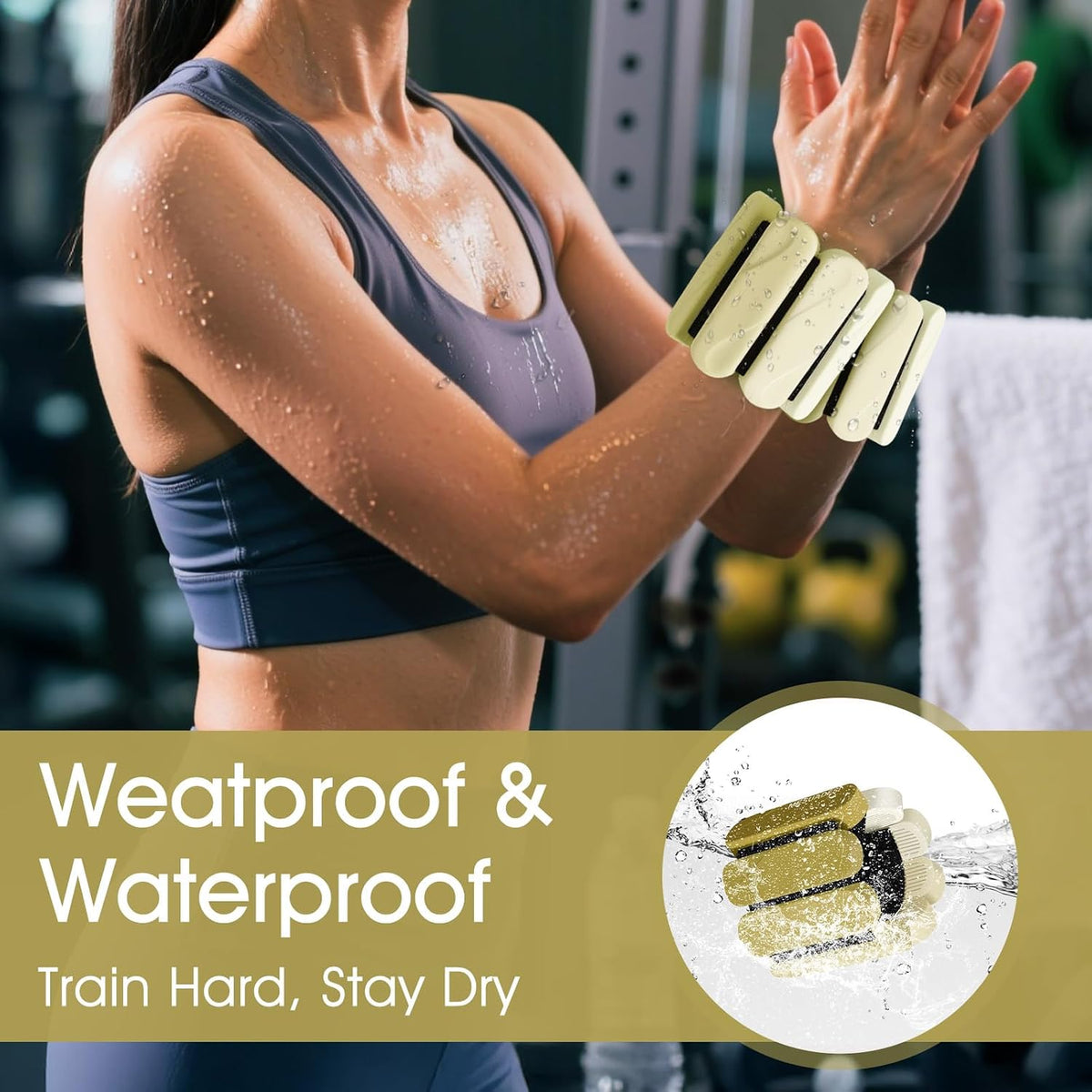 Wrist Weights – Ankle Wrist Weights for Women & Men – Adjustable Weighted Bangles Set (1 lb Each) | Arm and Leg Weights for Yoga, Pilates, Running & Walking