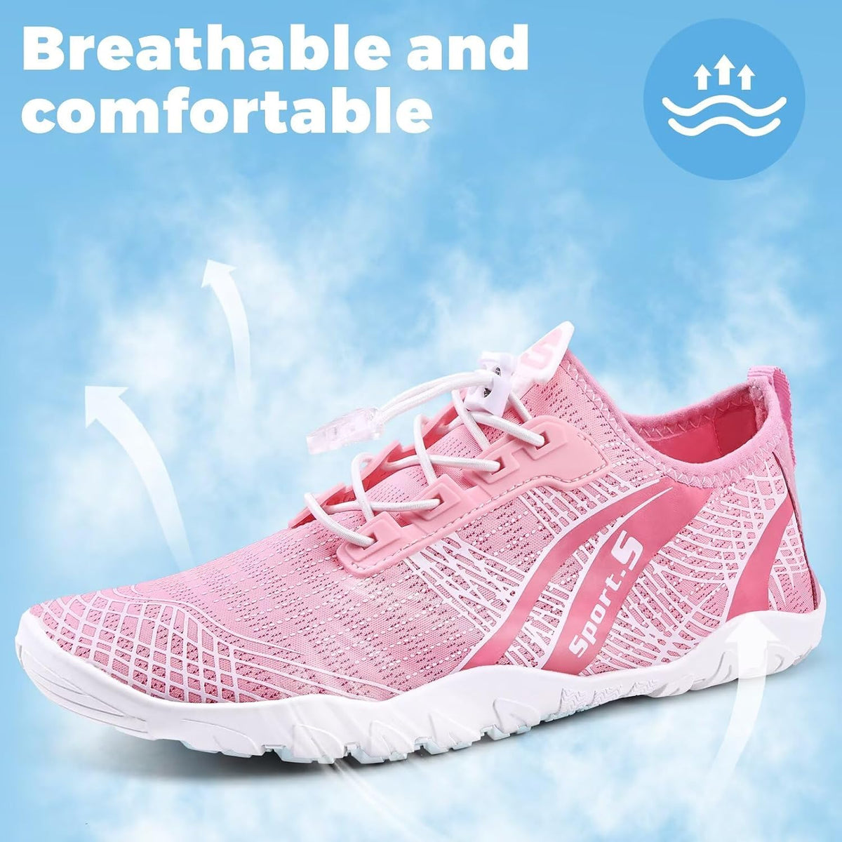 WateLves Water Shoes Mens Womens Beach Swim Shoes Quick-Dry Aqua Socks Pool Shoes for Surf Yoga Water Aerobics